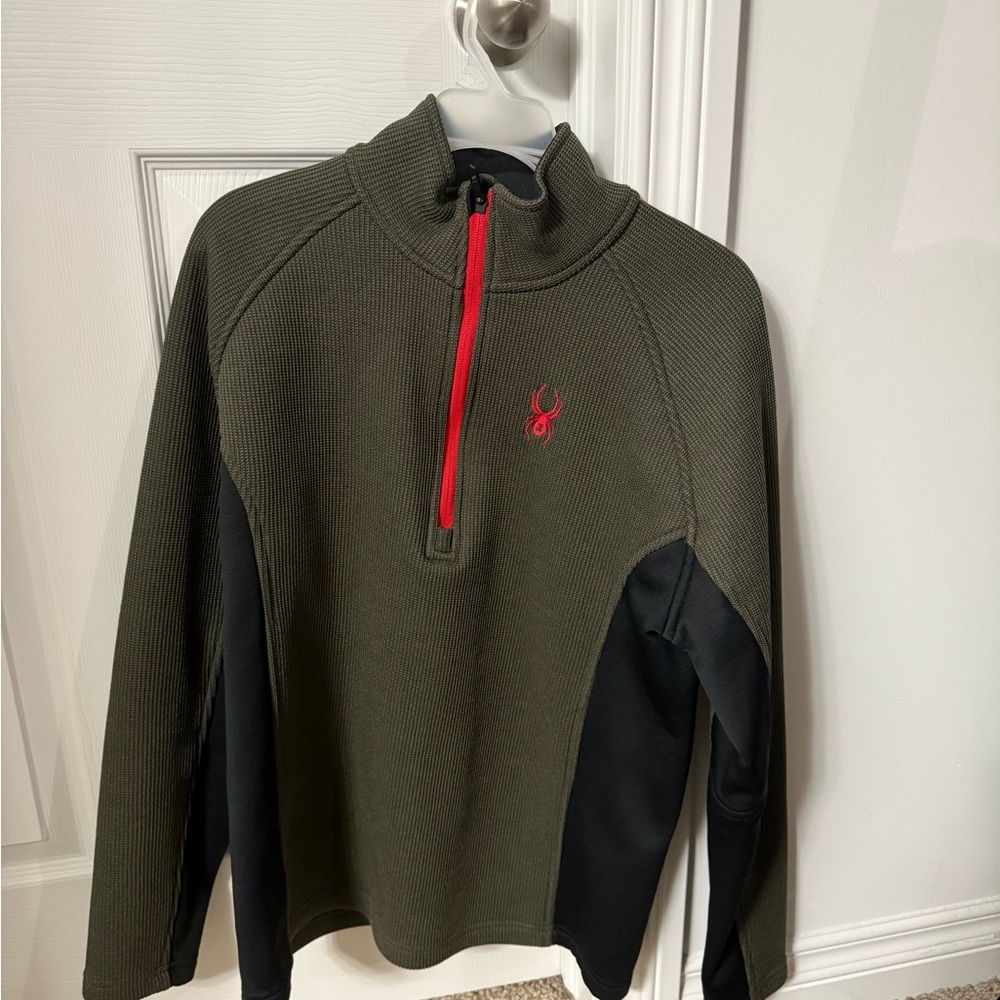 Spyder Olive Green and Black Pullover